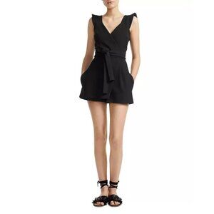 NWT Maje Ibora Belted Romper Black Size 34